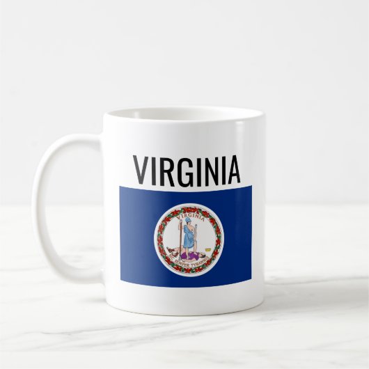 Virginina // Nationale Staatsflagge der USA Kaffeetasse (Links)