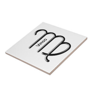 VIRGO, abstrakte Gestaltung des Zodiakzeichens, Fliese