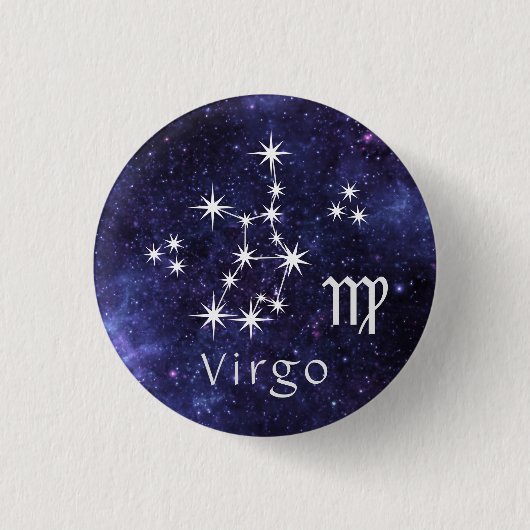 Virgo-Abzeichen, Zodiakoroskop-Abzeichen Button (Vorderseite)