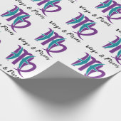 Virgo and Pisces Paare Zodiac Astrologie Geschenkpapier (Ecke)