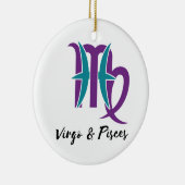 Virgo and Pisces Paare Zodiac Astrologie Keramik Ornament (Rechts)