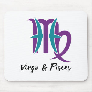 Virgo and Pisces Paare Zodiac Astrologie Mousepad