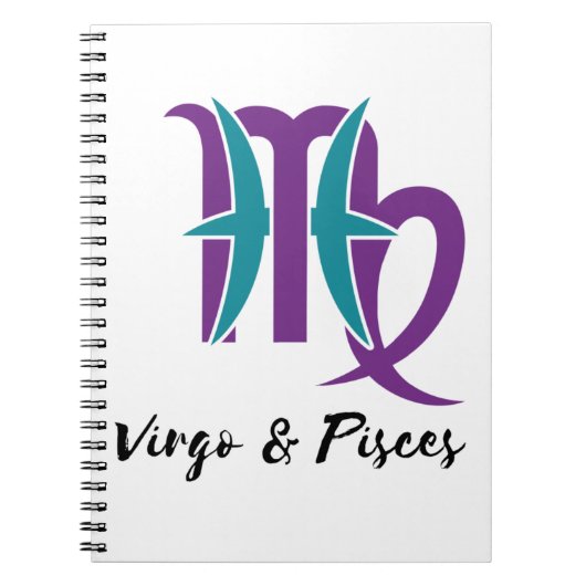 Virgo and Pisces Paare Zodiac Astrologie Notizblock (Vorderseite)