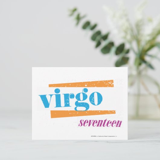 Virgo Aqua Postkarte (Stehend Vorderseite)