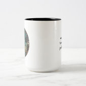 Virgo Aquamarin und Black Watercolor Zodiac Zweifarbige Tasse (Mittel)