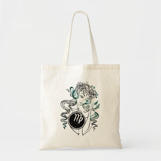 Virgo Art Deco Lady Tragetasche (Vorne)