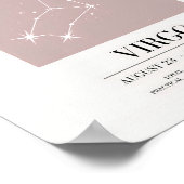 Virgo Astrologie Chart Poster (Ecke)