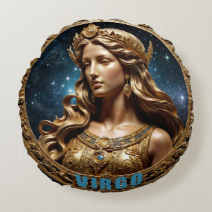 Virgo Astrologie-Zeichen Rundes Kissen