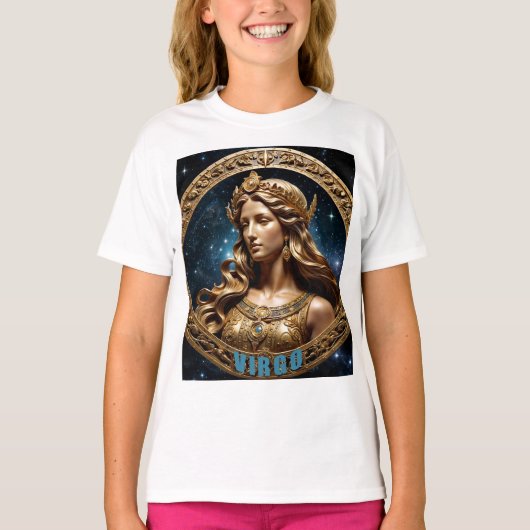 Virgo Astrologie Zodiak Zeichen T-Shirt (Vorderseite)