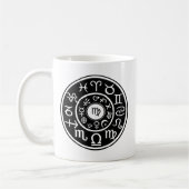 Virgo - astrologische Konstellation in Zodiac Kaffeetasse (Links)