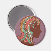 Virgo Astrologisches Zeichen Magnet (Vorderseite/Rückseite)
