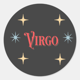 Virgo Astrologisches Zeichen Runder Aufkleber