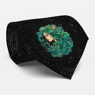 Virgo Astrologisches Zeichen Zodiac Neck Tie Krawatte