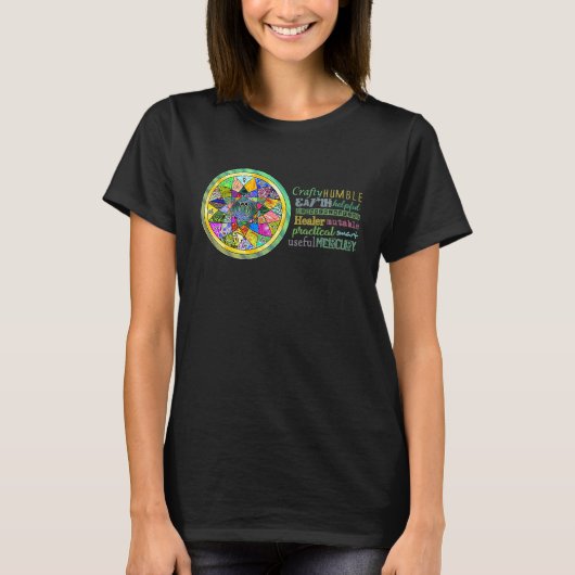 Virgo Astrology Mandala characteristics traits  un T-Shirt (Vorderseite)