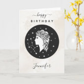 Virgo Astrology Zodiac Star Signature Horoskop Mar Karte (Gelbe Blume)