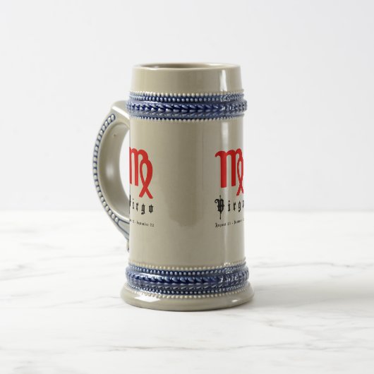 Virgo August 23 - 22. September Bierglas (Vorderseite Links)