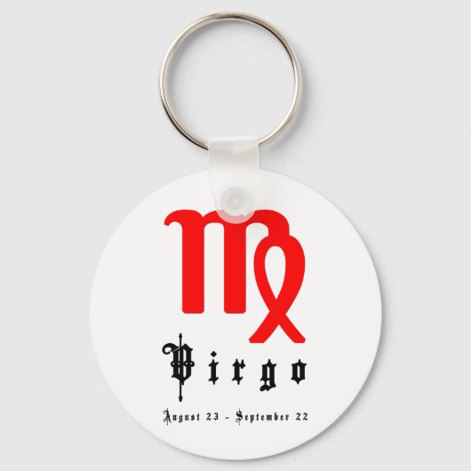 Virgo, August 23 - 22. September Schlüsselanhänger (Vorderseite)