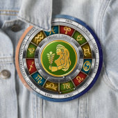 Virgo (August 23.-22. September). Zodiac-Zeichen. Button (Beispiel)