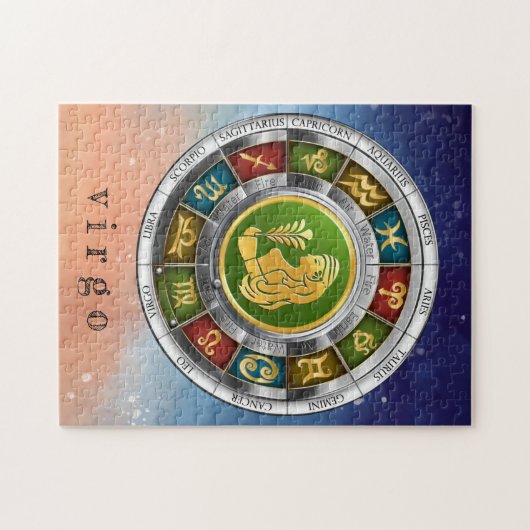 Virgo (August 23.-22. September). Zodiac-Zeichen. Puzzle (Horizontal)