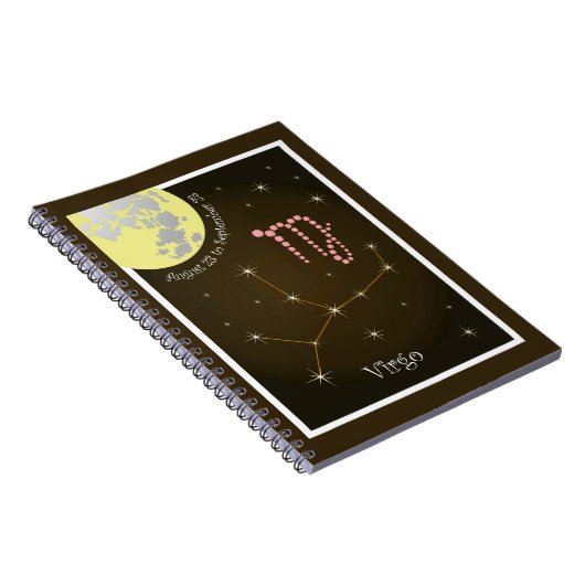 Virgo August 23 bis 23 September Notizheft Notizblock (Rechte Seite)