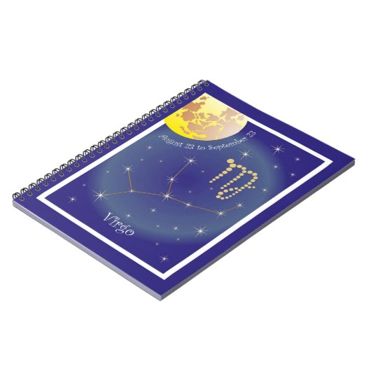 Virgo August 23 bis 23 September Notizheft Notizblock (Linke Seite)