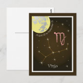 Virgo August 23 bis 23 September Postkarte (Vorne/Hinten)