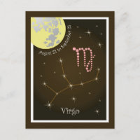 Virgo August 23 bis 23 September Postkarte