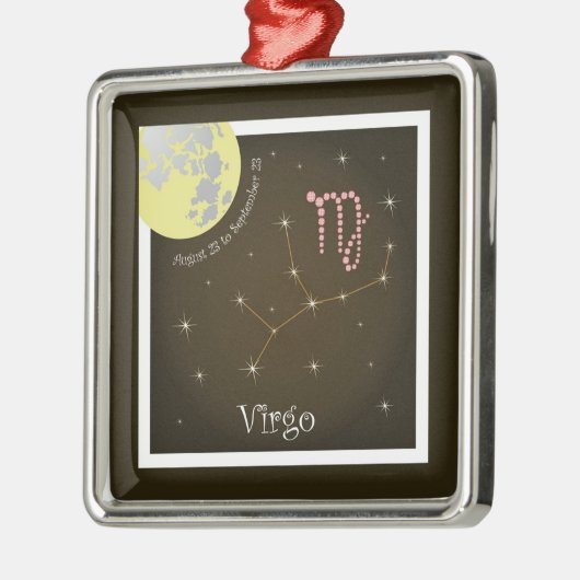 Virgo August 23 bis 23. September Silbernes Ornament (Links)