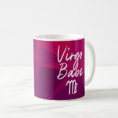 Virgo Babe Zodiac Star Sign Birthday Sweatshirt Kaffeetasse (VorderseiteRechts)