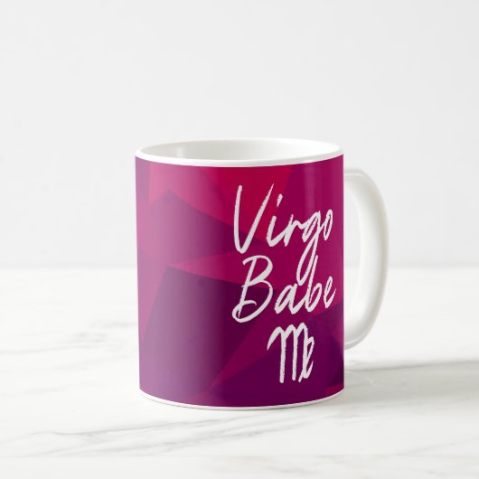 Virgo Babe Zodiac Star Sign Birthday Sweatshirt Kaffeetasse (VorderseiteRechts)