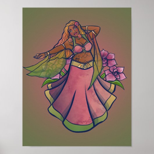 Virgo Belly Dancer Art Bellydance Poster (Vorne)