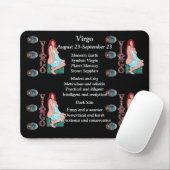 Virgo Birth Sign Zodiac Mouse Pad Mousepad (Mit Mouse)