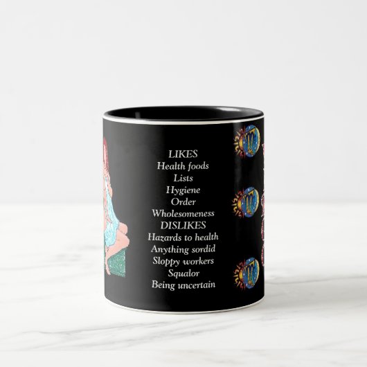 Virgo Birth Sign Zodiac Tasse (Mittel)