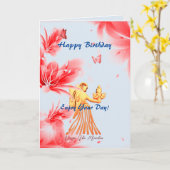 Virgo Birthday (23. August - 22. September) Karte (Gelbe Blume)