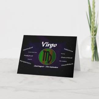 Virgo Birthday Card Karte