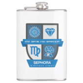 Virgo Birthday Crest™ for September 1-22 Flachmann (Vorderseite)