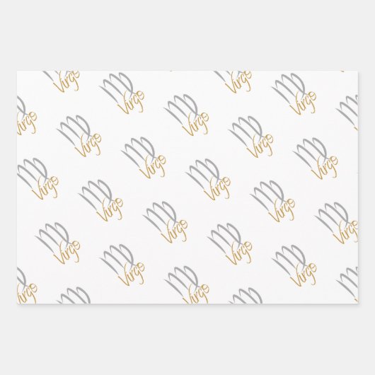 Virgo Birthday Geschenkpapier Set (Vorderseite)