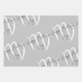 Virgo Birthday Grau/Schwarz Geschenkpapier Set (Vorderseite 3)