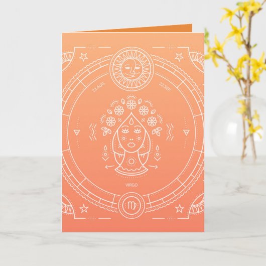 Virgo Birthday Karte (Gelbe Blume)
