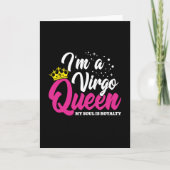 Virgo Birthday Queen Astrologie August September Karte (Vorderseite)