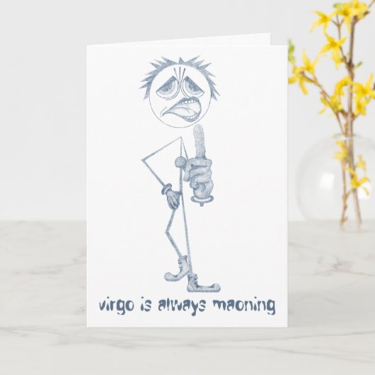 Virgo [ - BitchScope - ] Geburtskarte Karte (Gelbe Blume)