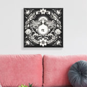 Virgo Botanical Goddess Etching Wall Decor Leinwanddruck (Insitu (Wohnzimmer))