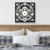 Virgo Botanical Goddess Etching Wall Decor Leinwanddruck (Insitu (Schlafzimmer))