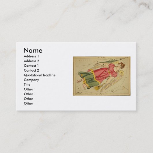Virgo Business Card Visitenkarte (Vorderseite)