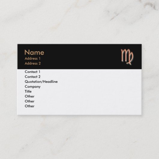 Virgo Business Card Visitenkarte (Vorderseite)