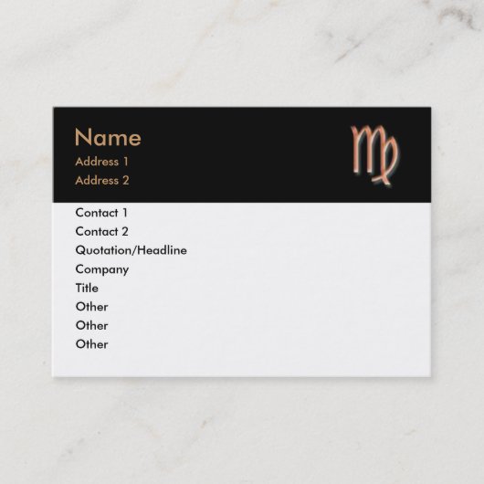 Virgo Business Card Visitenkarte (Vorderseite)