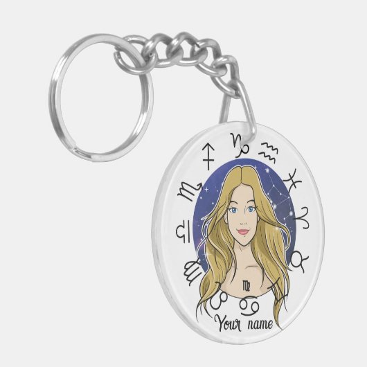 Virgo Capricorn Acrylic Keychain Schlüsselanhänger (Vorderseite links)