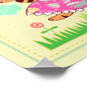 Virgo Cat Zodiac Kinderzimmer Print Poster (Ecke)