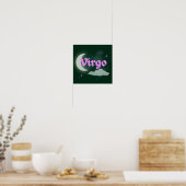Virgo Celestial Moon Cloud Stars Astrologie Kunst Poster (Küche)