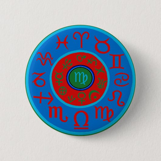 Virgo - Celestial Zodiac Button (Vorderseite)